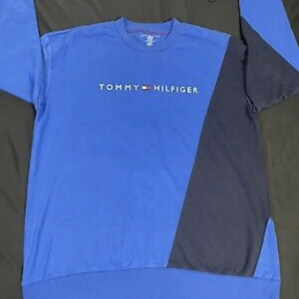 NWT Tommy Hilfiger Mens Blue Sleep Sweatshirt Size XL - Picture 2 of 7